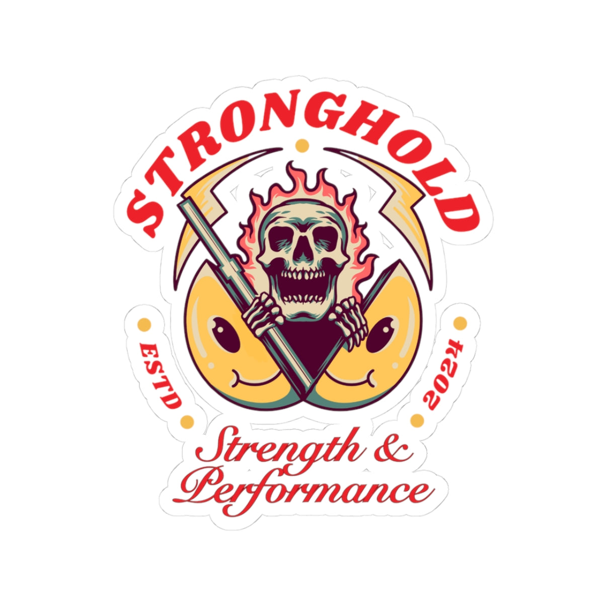 Skull Splitting Power sticker